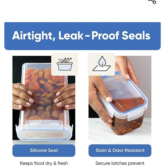 Chef's path 14 pc set food storage containers w/Free measuring spoons set - Picture 7 of 7